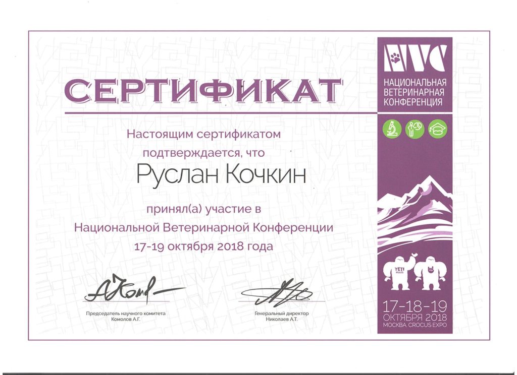 sertifikat-kochkina-r-a-nacionalnaya-veterinarnaya-konferenciya-2018-1024x744 Кочкин Руслан Александрович